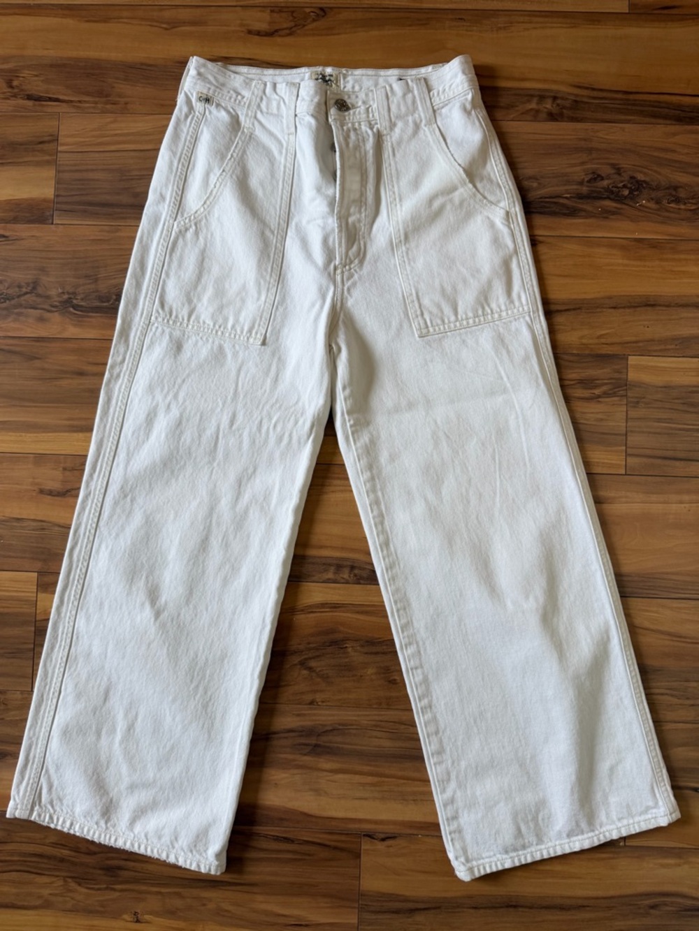 Citizens Of Humanity Eva Utility Crop white Denim - Picture 3 of 12